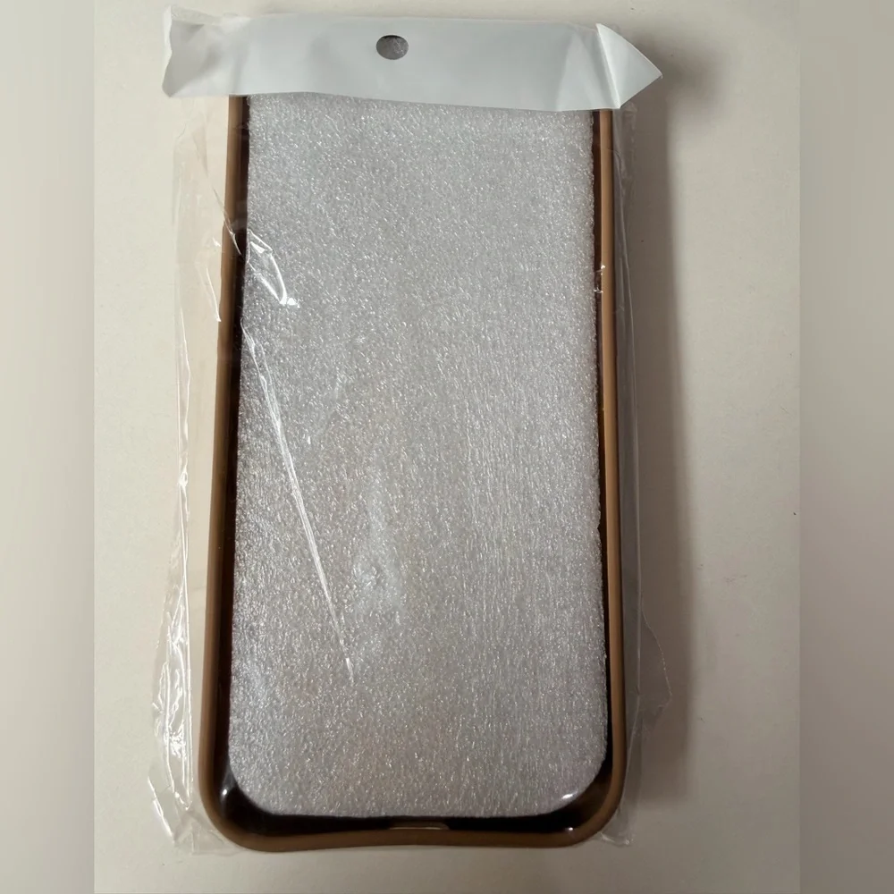 Monogram MG iPhone 14 Pro Case Dark Tan Minimalist Elegant